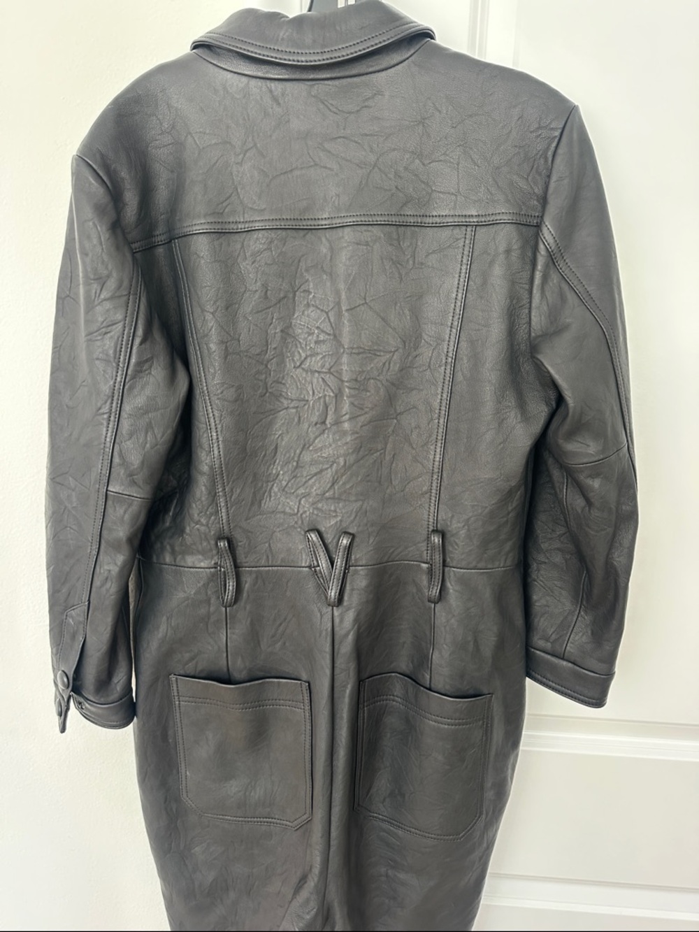 Veronica Beard Black Leather Jumpsuit - Picture 8 of 11